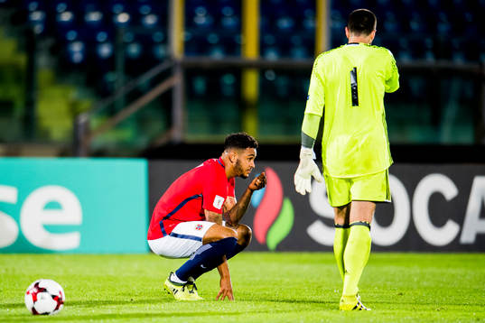 Joshua King of Norway sits down