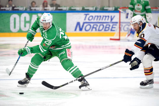 Rögles Cade Fairchild och Djurgårdens Niclas Bergfors