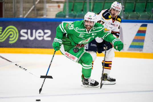 Rögles Ludvig Rensfeldt och Djurgårdens Linus Johansson