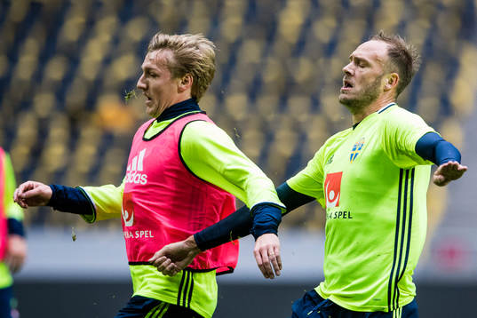 Sveriges Emil Forsberg och Andreas Granqvist