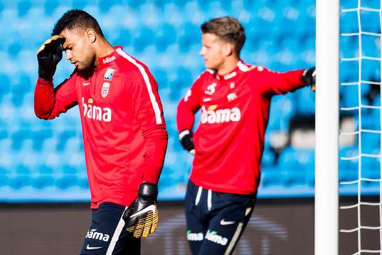 Goalkeeper Sten Grytebust and goalkeeper Ørjan Håskjold