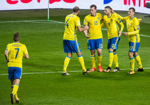 Sveriges Andreas Granqvist, Jakob Johansson, Marcus Berg