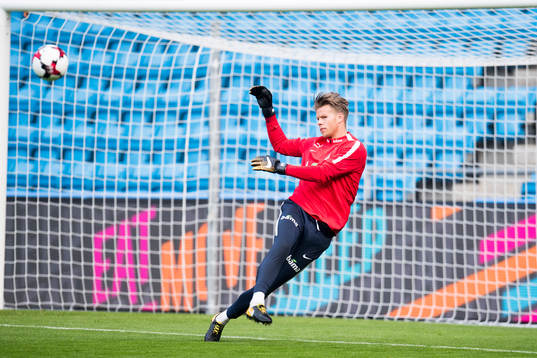 Goalkeeper Ørjan Håskjold Nyland of Norway