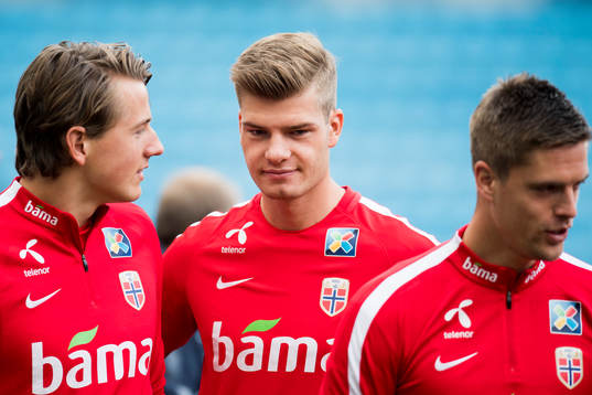 Sander Berge, Alexander Sørloth and Markus Henriksen of