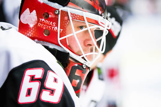 Malmö Redhawks målvakt Oscar Alsenfelt