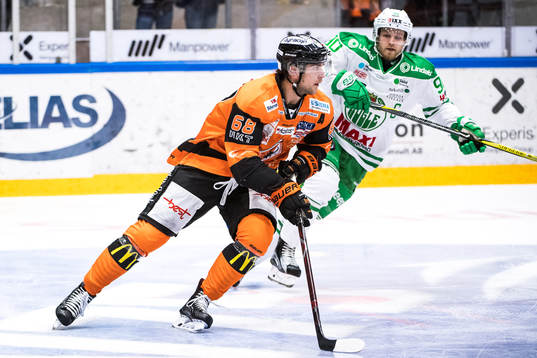 Karlskronas Daniel Gunnarsson och Rögles Ted Brithén
