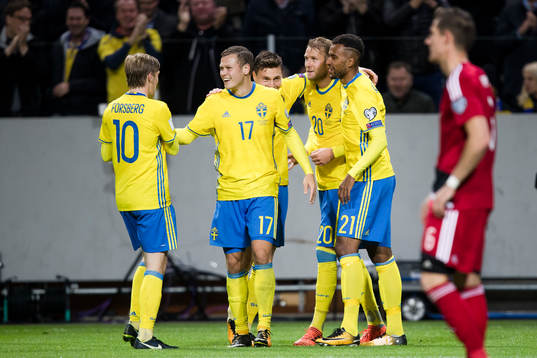 Sveriges Emil Forsberg , Viktor Claesson, Victor Nilsson