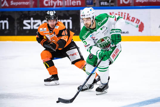 Karlskronas Filip Cruseman  och Rögles Craig Schira