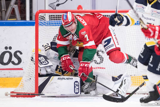 s målvakt Linus Söderström  i ishockeymatchen i SHL