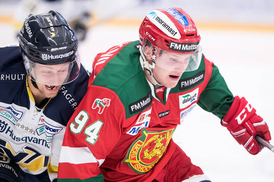 Moras Sebastian Hartmann i ishockeymatchen i SHL mellan