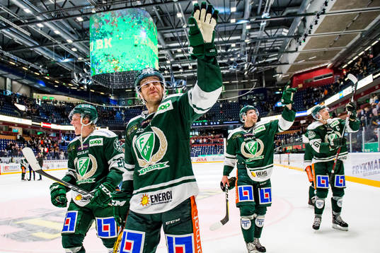Färjestads Fabian Zetterlund, Niklas Fogström, Per