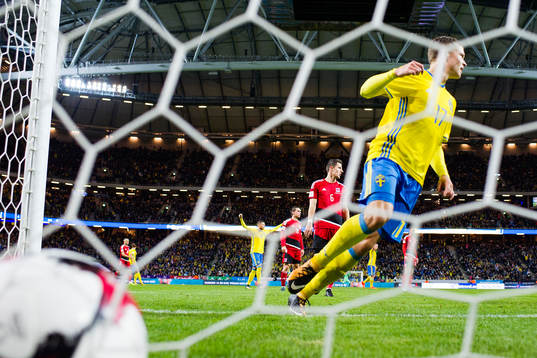 Sveriges Viktor Claesson jublar