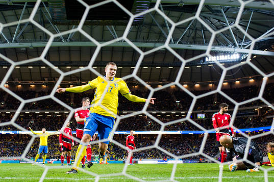 Sveriges Viktor Claesson jublar
