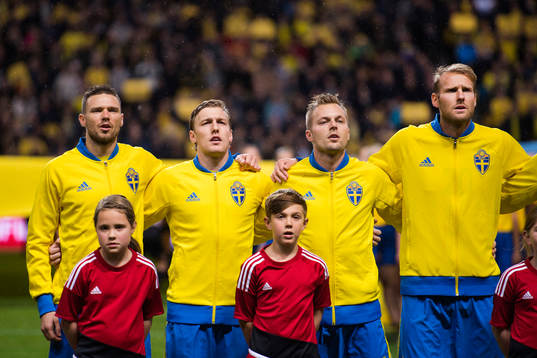 Sveriges Marcus Berg, Emil Forsberg, Sebastian Larsson och