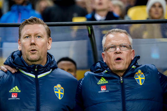 Sveriges assisterande förbundskapten Peter Wettergren och