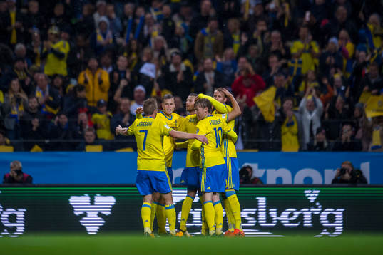 Sveriges Sebastian Larsson , Emil Krafth , Marcus Berg och