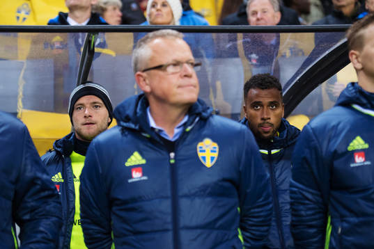 Sveriges John Guidetti och Isaac Kiese Thelin
