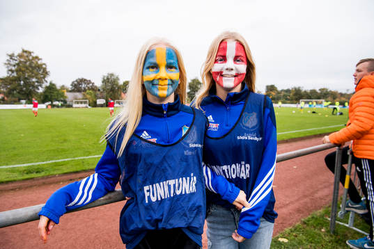 under landskampen i fotboll mellan Sverige och Danmark