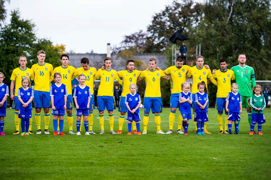 under landskampen i fotboll mellan Sverige och Danmark