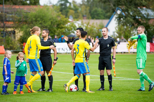 under landskampen i fotboll mellan Sverige och Danmark