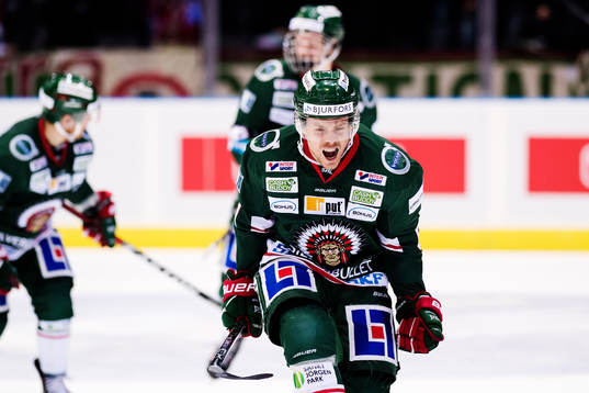 Frölundas Mats Rosseli Olsen jublar