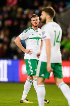 Chris Brunt of Northern Ireland  looks dejected