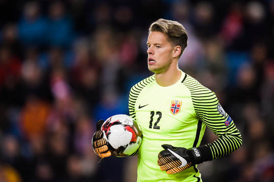 Goalkeeper Ørjan Håskjold Nyland of Norway