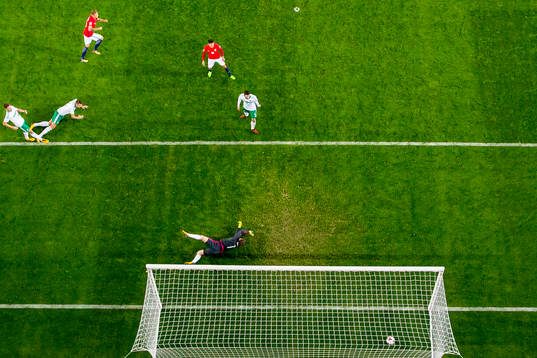 Alexander Toft Søderlund of Norway scores his second