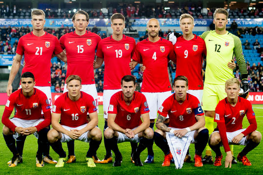 Alexander Sørloth (2nd row), Sander Berge, Markus