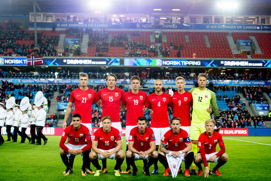 Alexander Sørloth (2nd row), Sander Berge, Markus