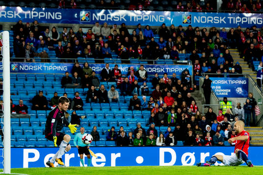 Goalkeeper Michael McGovern of Northern Ireland saves an
