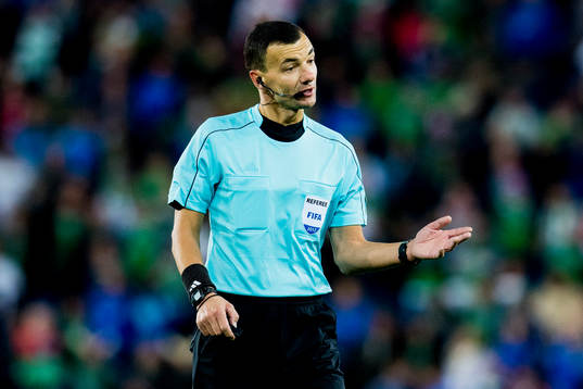 Referee Serhiy Boiko of Ukraine
