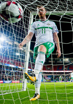 Chris Brunt of Northern Ireland looks dejected