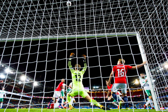 Goalkeeper Ørjan Håskjold Nyland and Jonas Svensson of