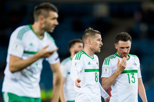 Steven Davis and Corry Evans of Northern Ireland