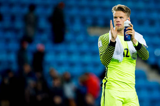 Goalkeeper Ørjan Håskjold Nyland of Norway