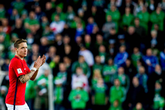 Stefan Johansen of Norway is substituted