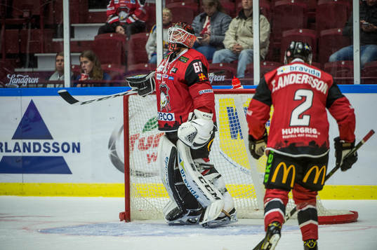 Malmö Redhawks målvakt Oscar Alsenfelt  och Erik