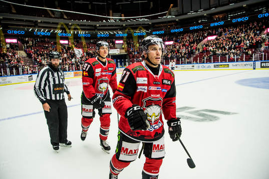 Malmö Redhawks Andy Miele jublar
