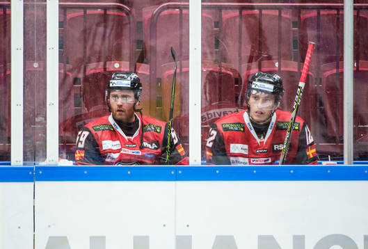 Malmö Redhawks Anton Mylläri och Oscar Eklind i
