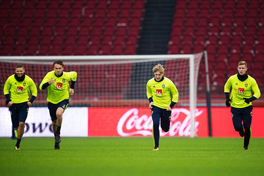 Marcus Berg, Albin Ekdal, Emil Forsberg och Emil Krafth