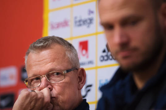 Förbundskapten Janne Andersson och Andreas Granqvist