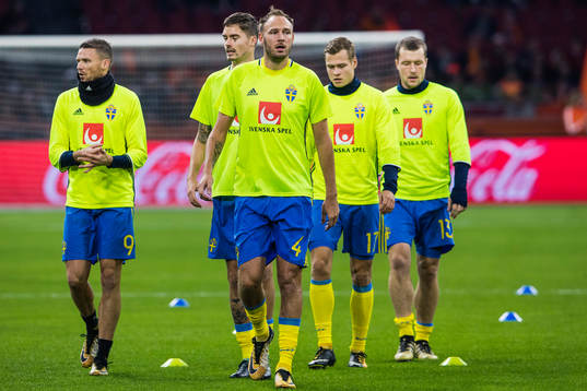 Sveriges Marcus Berg och Andreas Granqvist värmer upp