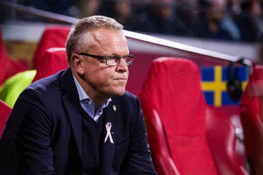 Sveriges förbundskapten Janne Andersson innan