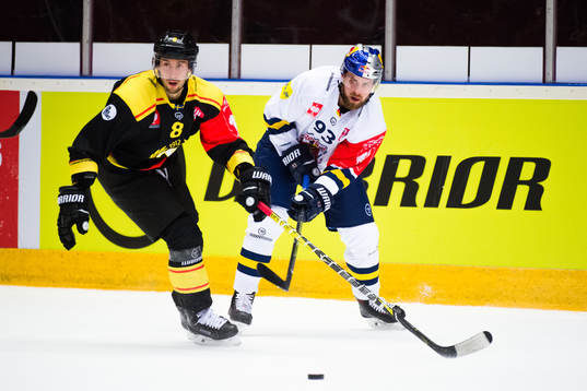 Aaron Palushaj of Brynäs and Maximilian Kastner of RB