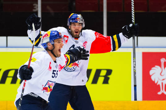 Ryan Button and Markus Lauridsen of RB Munich celebrates
