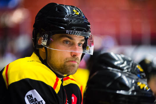 Lukas Kilström of Brynäs looks dejected