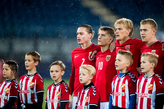 Julian Ryerson, Martin Ødegaard, Morten Thorsby and Henrik