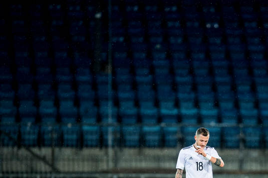 Marcel Hartel of Germany looks dejected