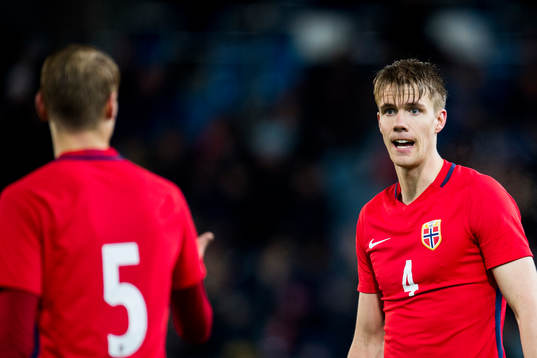 Ulrik Yttergård Jenssen and Kristoffer Ajer of Norway